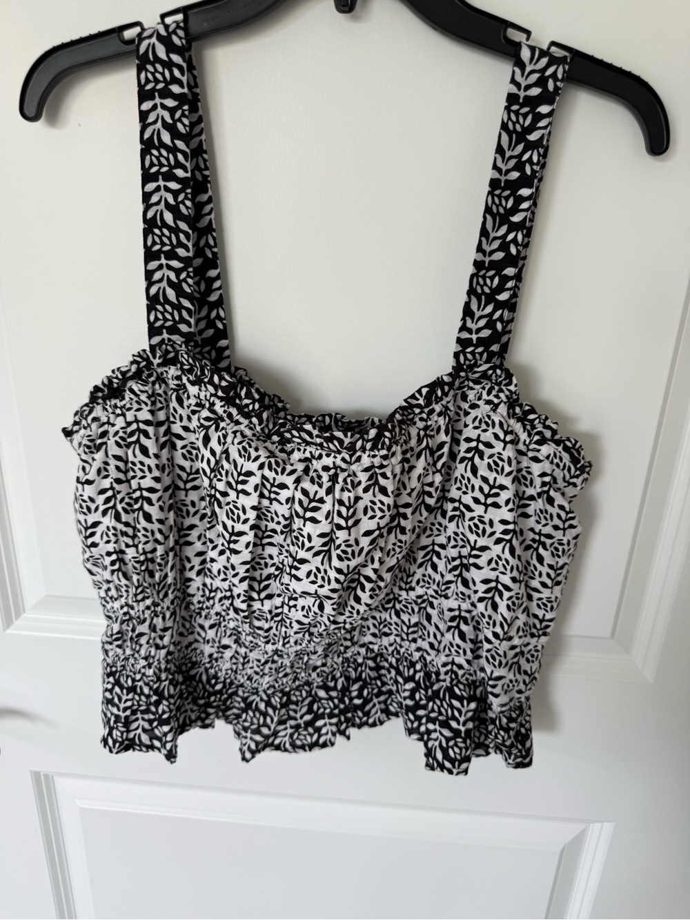 Loft Printed Flounce Blouse Size XXL